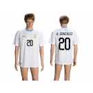 Uruguay #20 A.Gonzalez Away Soccer Country Jersey