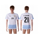 Uruguay #21 E.Cavani Away Soccer Country Jersey