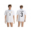 Uruguay #3 D.Godin Away Soccer Country Jers
