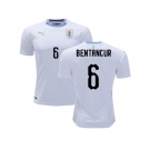 Uruguay #6 Bentancur Away Soccer Country Jersey