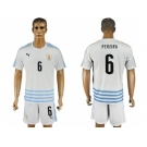 Uruguay #6 Pereira Away Soccer Country Jersey