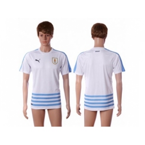 Uruguay Blank Away Soccer Country Jersey1