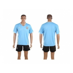 Uruguay Blank Home Soccer Country Jersey1