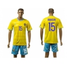 Sweden #15 Johansson Away Soccer Country Jersey1