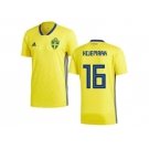 Sweden #16 Hijemark Home Soccer Country Jersey