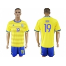 Sweden #19 Berg Home Soccer Country Jersey