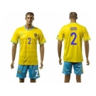 Sweden #2 Lustig Home Soccer Country Jersey