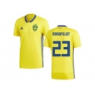 Sweden #23 Nordfeldt Home Soccer Country Jersey