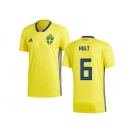 Sweden #6 Hult Home Soccer Country Jersey