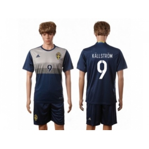 Sweden #9 Kallstrom Away Soccer Country Jersey