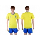 Sweden Blank Home Soccer Country Shorts