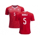 Switzerland #5 Akanji Home Soccer Country Jersey