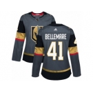 Women Adidas Vegas Golden Knights #41 Pierre-Edouard Bellemare Authentic Gray Home NHL Jersey