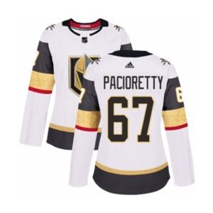 Women Adidas Vegas Golden Knights #67 Max Pacioretty Authentic White Away NHL Jersey