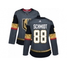 Women Adidas Vegas Golden Knights #88 Nate Schmidt Authentic Gray Home NHL Jersey