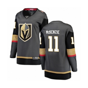 Women Vegas Golden Knights #11 Curtis McKenzie Authentic Black Home Fanatics Branded Breakaway NHL Jersey