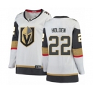 Women Vegas Golden Knights #22 Nick Holden Authentic White Away Fanatics Branded Breakaway NHL Jersey