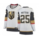 Women Vegas Golden Knights #25 Stefan Matteau Authentic White Away Fanatics Branded Breakaway NHL Jersey
