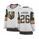 Women Vegas Golden Knights #26 Paul Stastny Authentic White Away Fanatics Branded Breakaway NHL Jersey