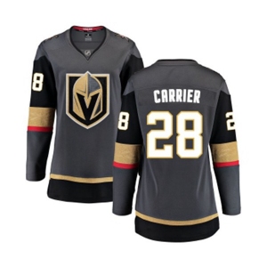 Women Vegas Golden Knights #28 William Carrier Authentic Black Home Fanatics Branded Breakaway NHL Jersey