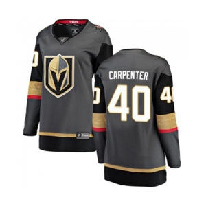 Women Vegas Golden Knights #40 Ryan Carpenter Authentic Black Home Fanatics Branded Breakaway NHL Jersey