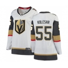 Women Vegas Golden Knights #55 Keegan Kolesar Authentic White Away Fanatics Branded Breakaway NHL Jersey