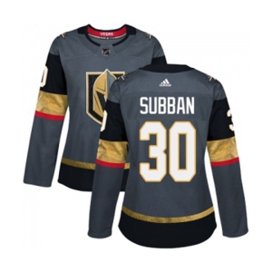 Women's Adidas Vegas Golden Knights #30 Malcolm Subban Authentic Gray Home NHL Jersey