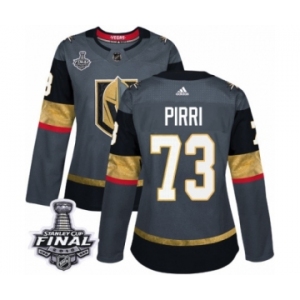 Women's Adidas Vegas Golden Knights #73 Brandon Pirri Authentic Gray Home 2018 Stanley Cup Final NHL Jersey