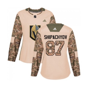 Women's Adidas Vegas Golden Knights #87 Vadim Shipachyov Authentic Camo Veterans Day Practice NHL Jersey