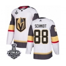 Women's Adidas Vegas Golden Knights #88 Nate Schmidt Authentic White Away 2018 Stanley Cup Final NHL Jersey