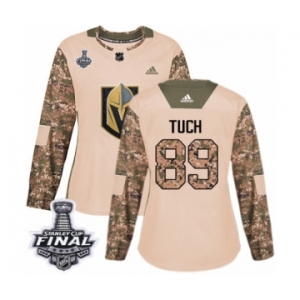 Women's Adidas Vegas Golden Knights #89 Alex Tuch Authentic Camo Veterans Day Practice 2018 Stanley Cup Final NHL Jersey