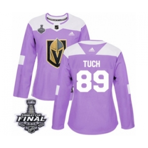Women's Adidas Vegas Golden Knights #89 Alex Tuch Authentic Purple Fights Cancer Practice 2018 Stanley Cup Final NHL Jersey