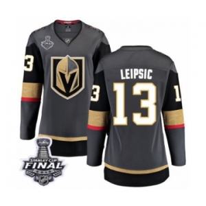 Women's Vegas Golden Knights #13 Brendan Leipsic Authentic Black Home Fanatics Branded Breakaway 2018 Stanley Cup Final NHL Jersey