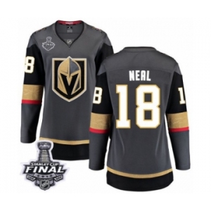 Women's Vegas Golden Knights #18 James Neal Authentic Black Home Fanatics Branded Breakaway 2018 Stanley Cup Final NHL Jersey