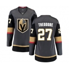Women's Vegas Golden Knights #27 Shea Theodore Authentic Black Home Fanatics Branded Breakaway NHL Jersey