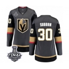 Women's Vegas Golden Knights #30 Malcolm Subban Authentic Black Home Fanatics Branded Breakaway 2018 Stanley Cup Final NHL Jersey