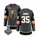 Women's Vegas Golden Knights #35 Oscar Dansk Authentic Black Home Fanatics Branded Breakaway 2018 Stanley Cup Final NHL Jersey