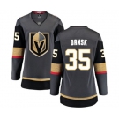 Women's Vegas Golden Knights #35 Oscar Dansk Authentic Black Home Fanatics Branded Breakaway NHL Jersey