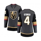 Women's Vegas Golden Knights #4 Clayton Stoner Authentic Black Home Fanatics Branded Breakaway NHL Jersey