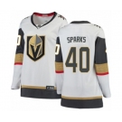 Women's Vegas Golden Knights #40 Garret Sparks Authentic White Away Fanatics Branded Breakaway Hockey Jersey