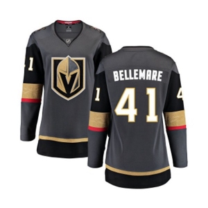 Women's Vegas Golden Knights #41 Pierre-Edouard Bellemare Authentic Black Home Fanatics Branded Breakaway NHL Jersey