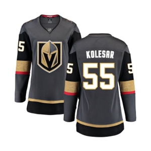 Women's Vegas Golden Knights #55 Keegan Kolesar Authentic Black Home Fanatics Branded Breakaway NHL Jersey