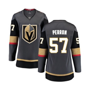 Women's Vegas Golden Knights #57 David Perron Authentic Black Home Fanatics Branded Breakaway NHL Jersey
