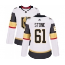 Women's Vegas Golden Knights #61 Mark Stone Authentic White Away Hockey Jersey