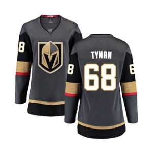 Women's Vegas Golden Knights #68 T.J. Tynan Authentic Black Home Fanatics Branded Breakaway NHL Jersey