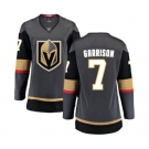 Women's Vegas Golden Knights #7 Jason Garrison Authentic Black Home Fanatics Branded Breakaway NHL Jersey