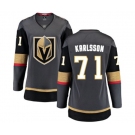 Women's Vegas Golden Knights #71 William Karlsson Authentic Black Home Fanatics Branded Breakaway NHL Jersey