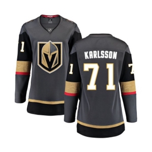 Women's Vegas Golden Knights #71 William Karlsson Authentic Black Home Fanatics Branded Breakaway NHL Jersey
