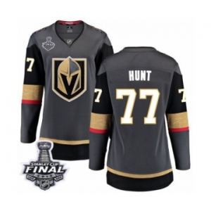 Women's Vegas Golden Knights #77 Brad Hunt Authentic Black Home Fanatics Branded Breakaway 2018 Stanley Cup Final NHL Jersey