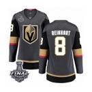 Women's Vegas Golden Knights #8 Griffin Reinhart Authentic Black Home Fanatics Branded Breakaway 2018 Stanley Cup Final NHL Jersey
